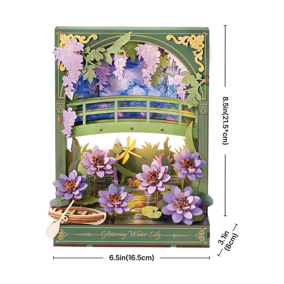 Rowood Glittering Water Lily Wall Art 3D Wooden Puzzle TH001