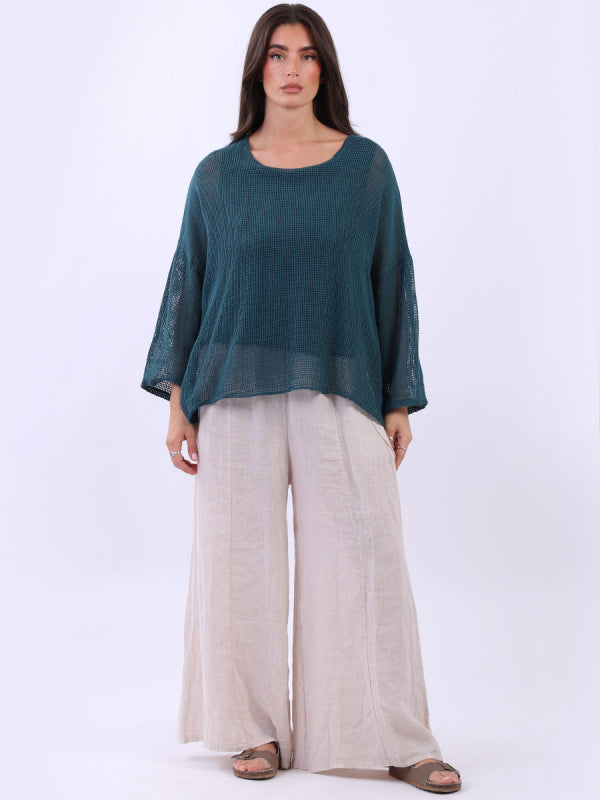 Mesh Net Top | Teal