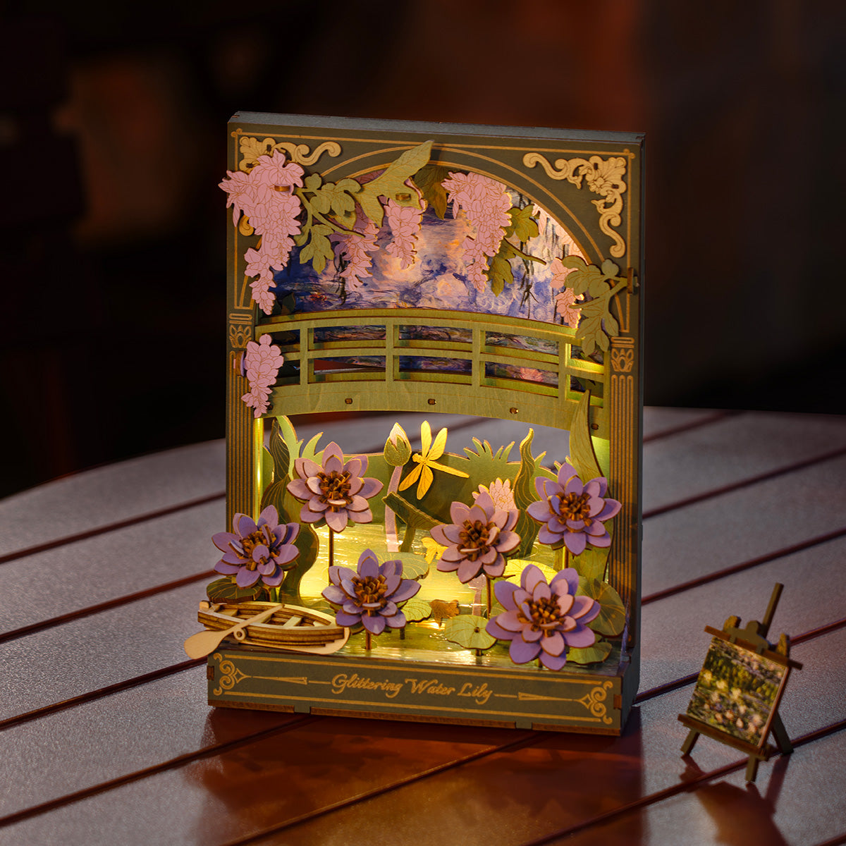 Rowood Glittering Water Lily Wall Art 3D Wooden Puzzle TH001
