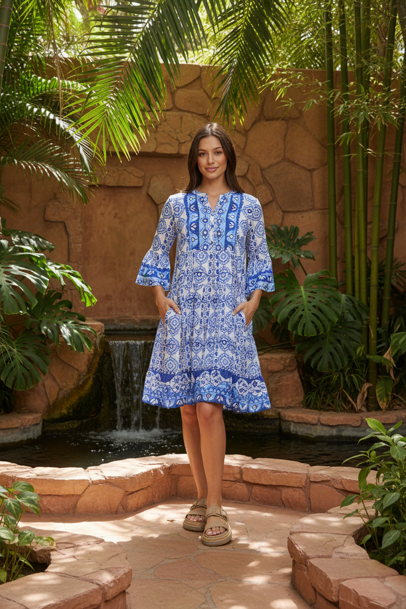 Maalti Blue Dress Layers Frill