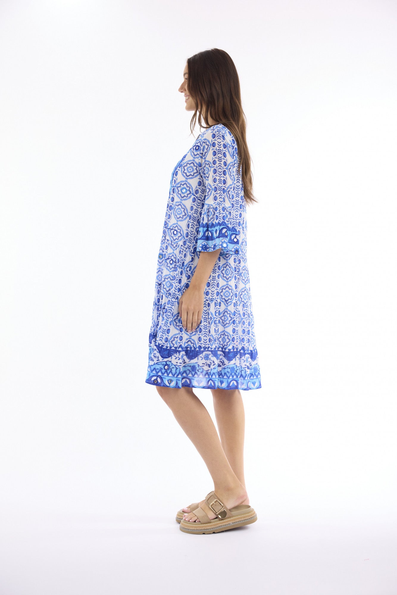 Maalti Blue Dress Layers Frill