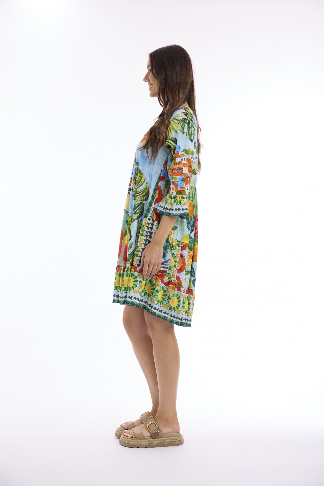 Adele Dress Layers 3/4 Sleeve