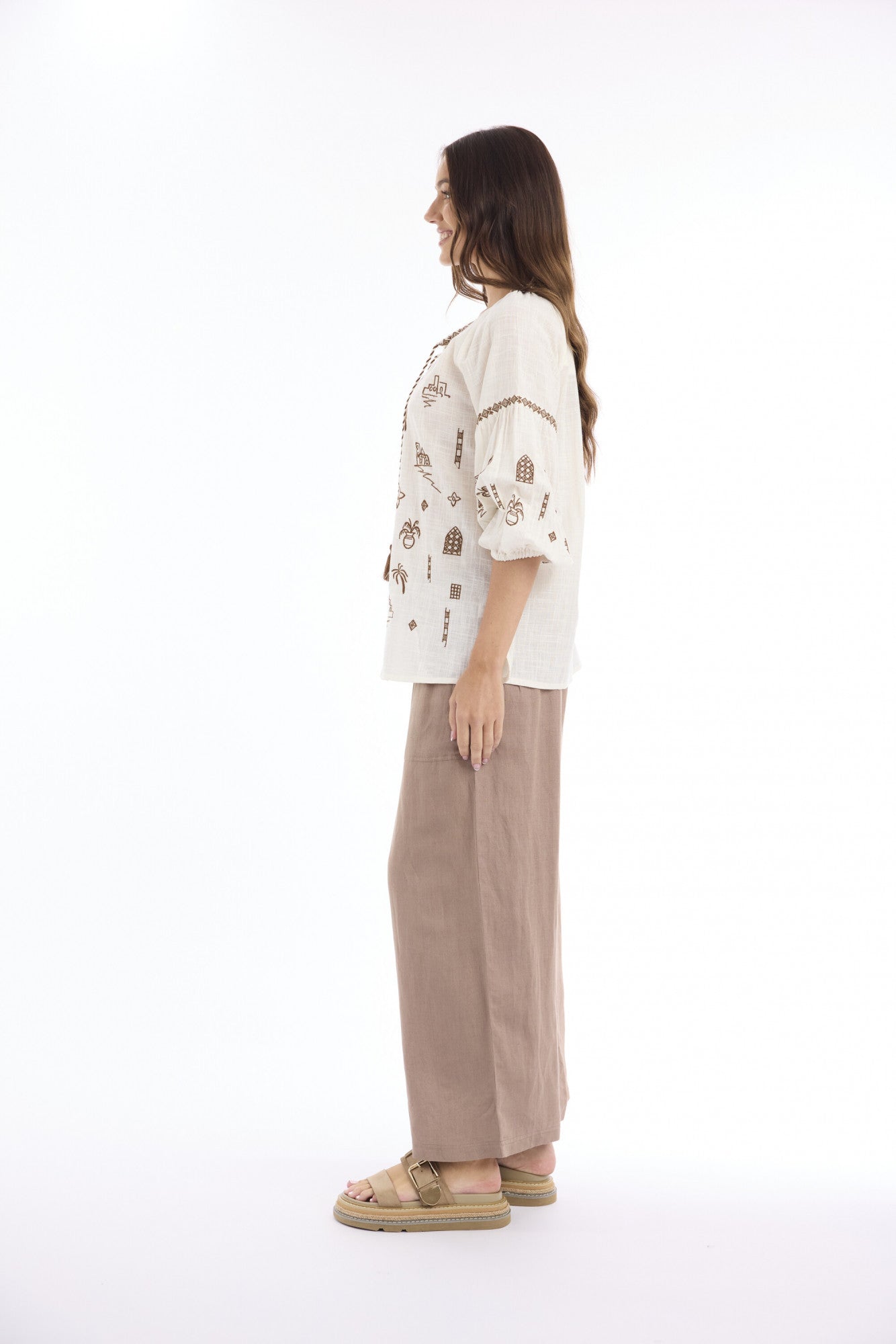 Orientique Sahara Top Embroidered