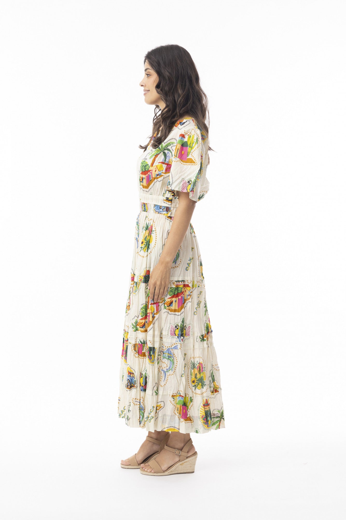 Guatemala Dress Maxi Elastic Waist
