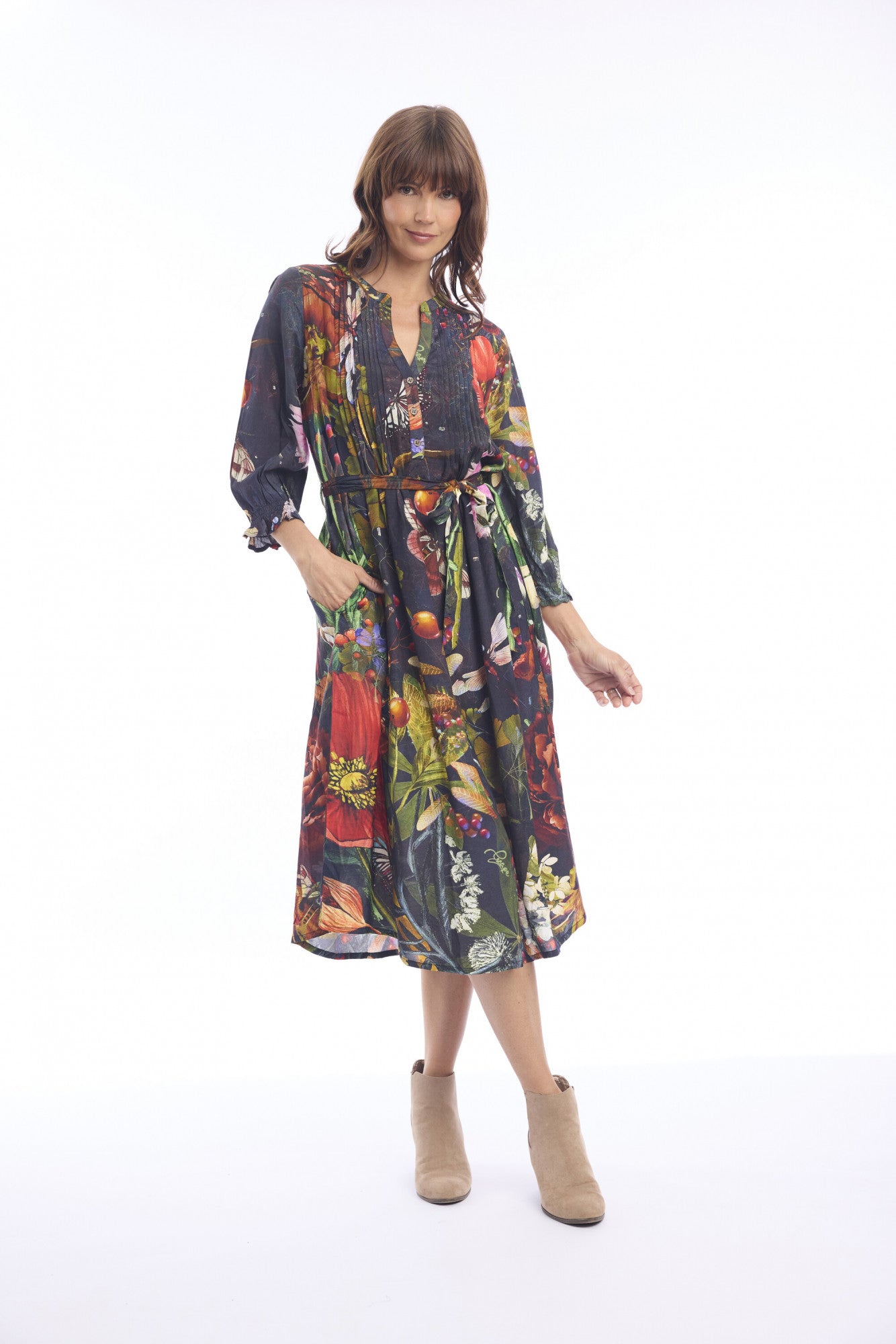 Maguana Dress Pleated w belt