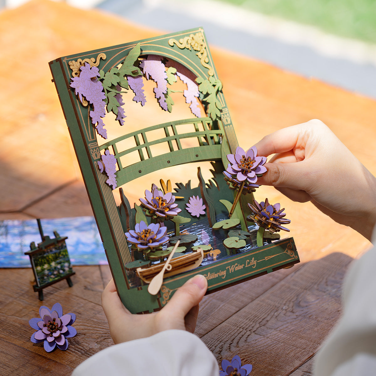 Rowood Glittering Water Lily Wall Art 3D Wooden Puzzle TH001