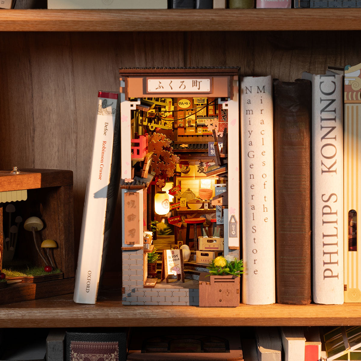 Rolife Sakura Wine Alley DIY Book Nook Shelf Insert TGB11