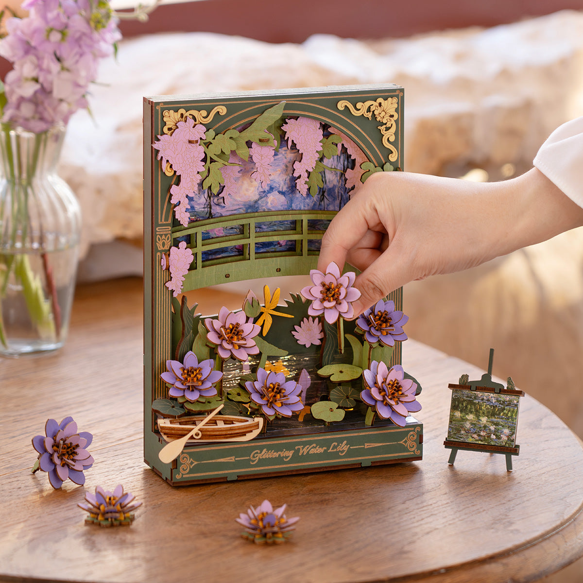 Rowood Glittering Water Lily Wall Art 3D Wooden Puzzle TH001