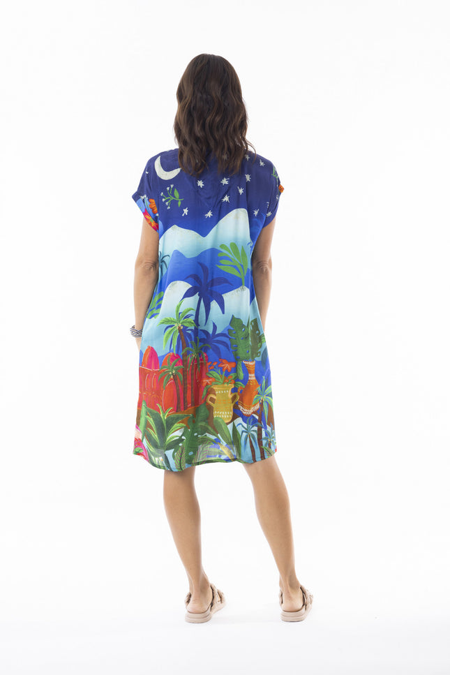 Arabian Nights Short Sleeve Dress
