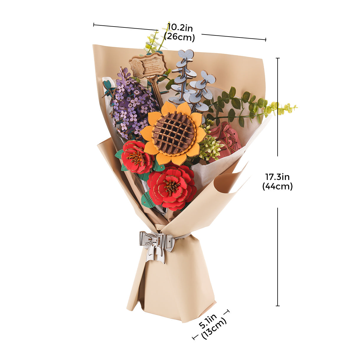 [Community Only]Rowood DIY Wooden Flower Bouquet 3D Wooden Puzzle TW01H