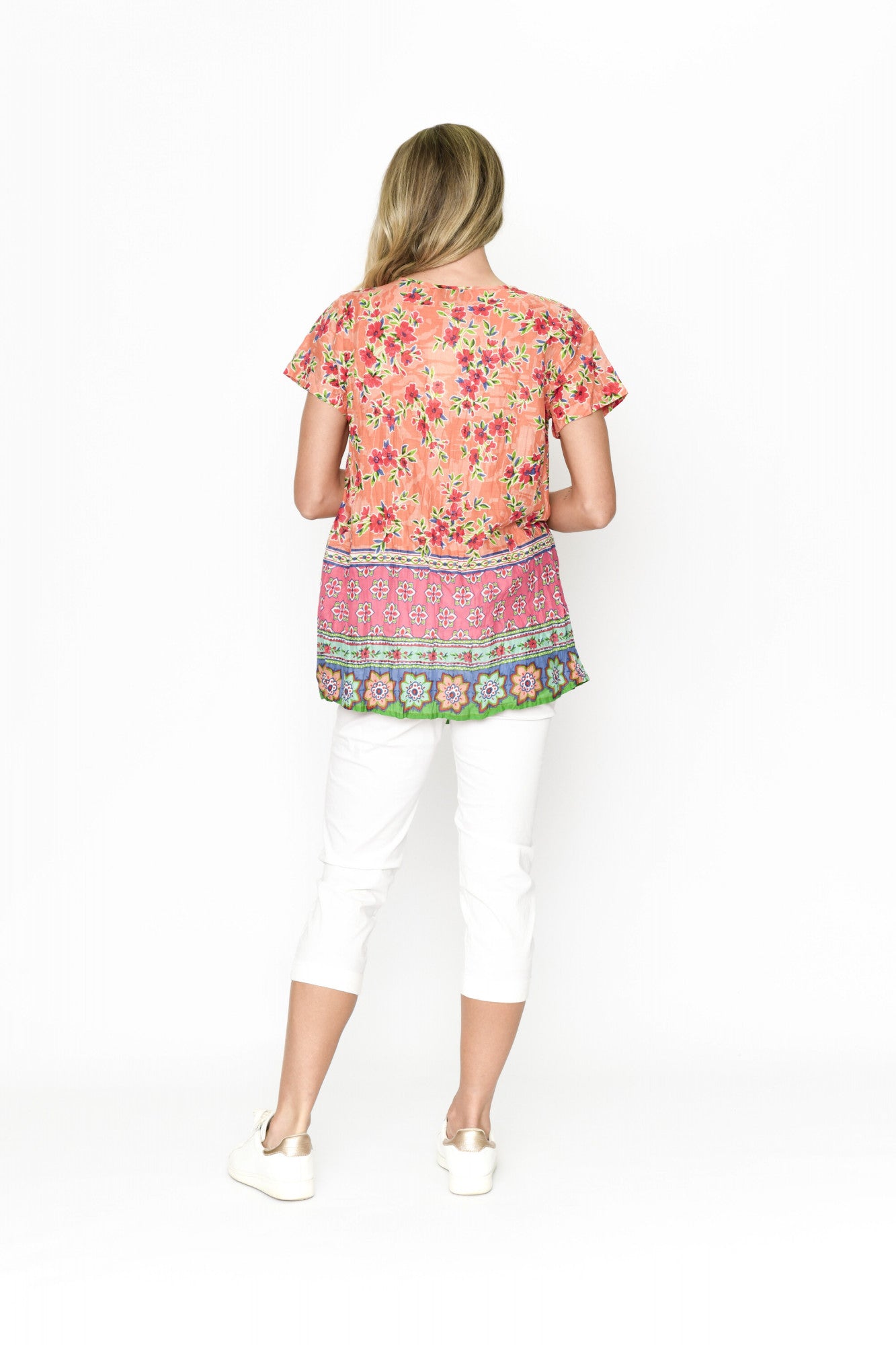 Kayla Cotton Blouse Short Sleeve Ditsy 1