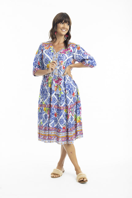 Lilah 3/4 Sleeve Boho Dress