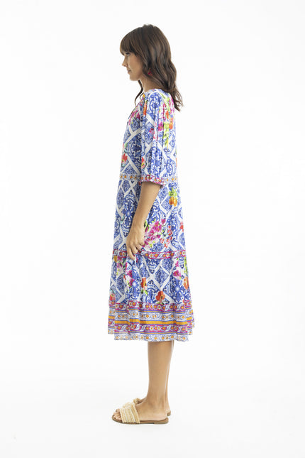 Lilah 3/4 Sleeve Boho Dress