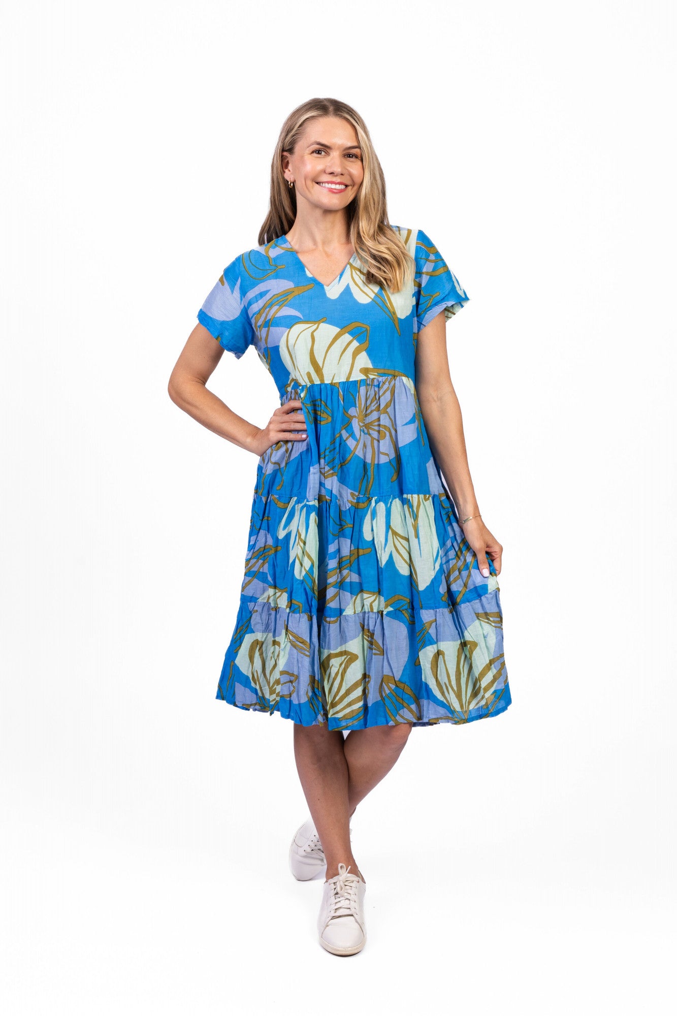 Thalia Tiered Dress TigerLily Blue