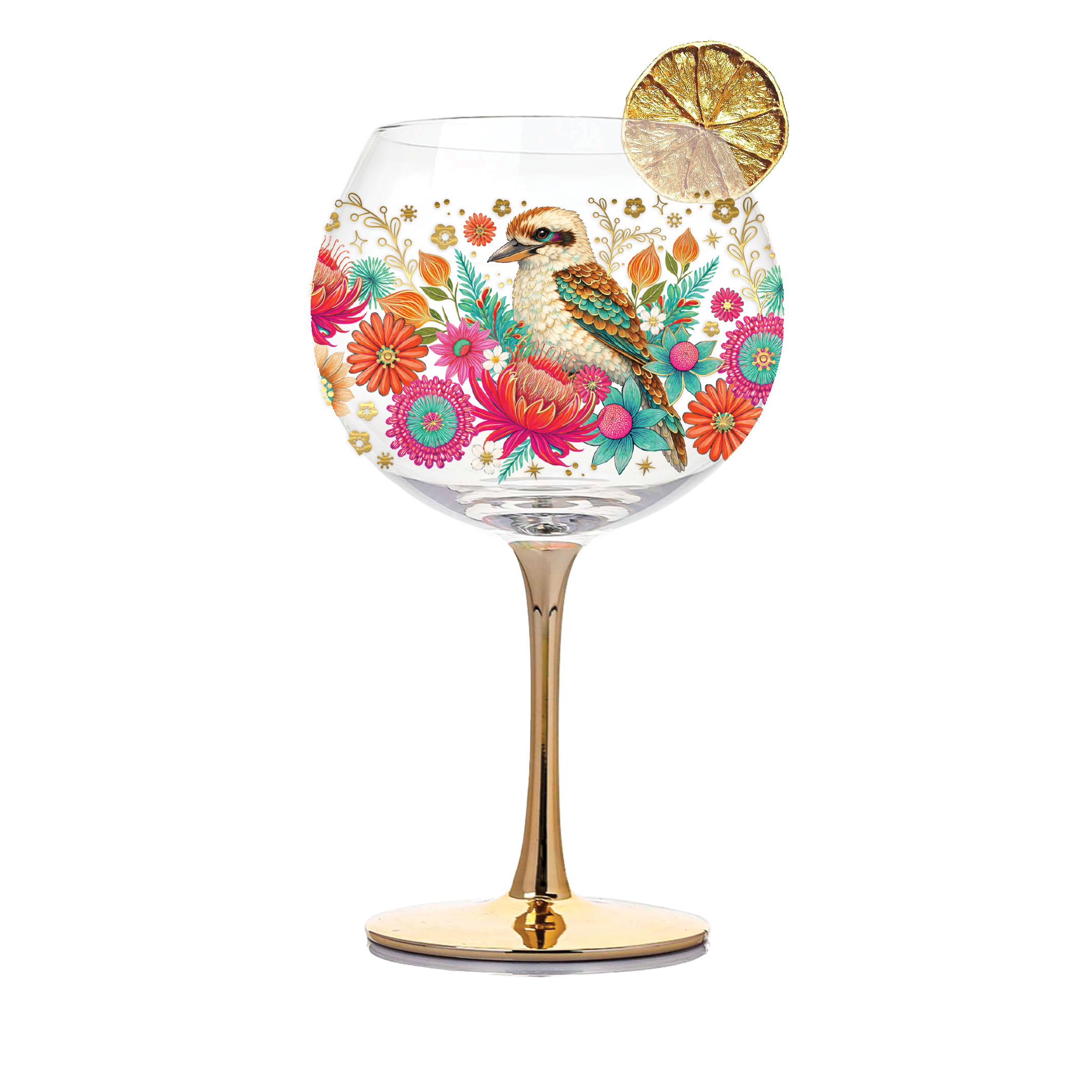 Golden Glamour Cocktail Glass - Brilliant Kookaburra