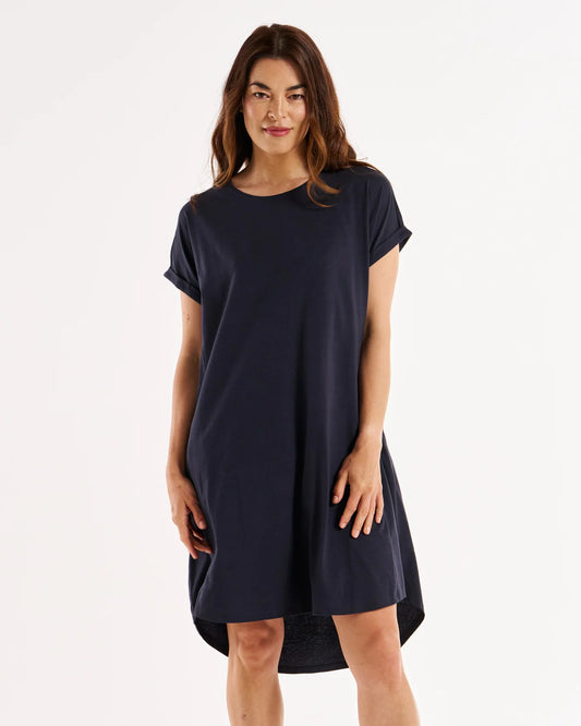 Maxine T-Shirt Dress | Coal