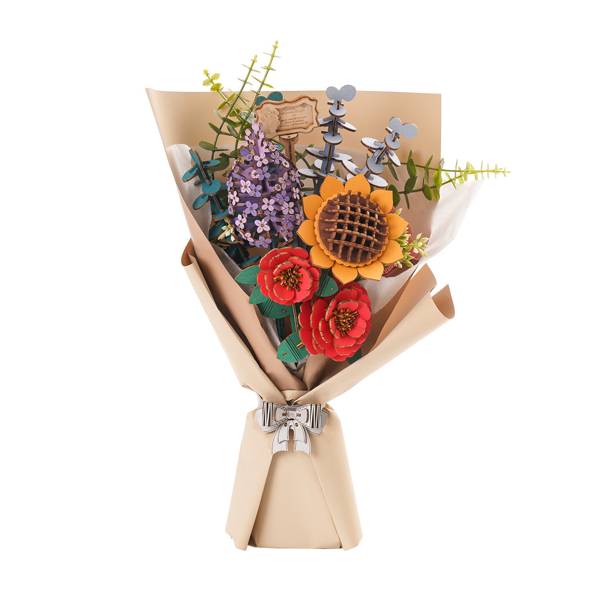 [Community Only]Rowood DIY Wooden Flower Bouquet 3D Wooden Puzzle TW01H