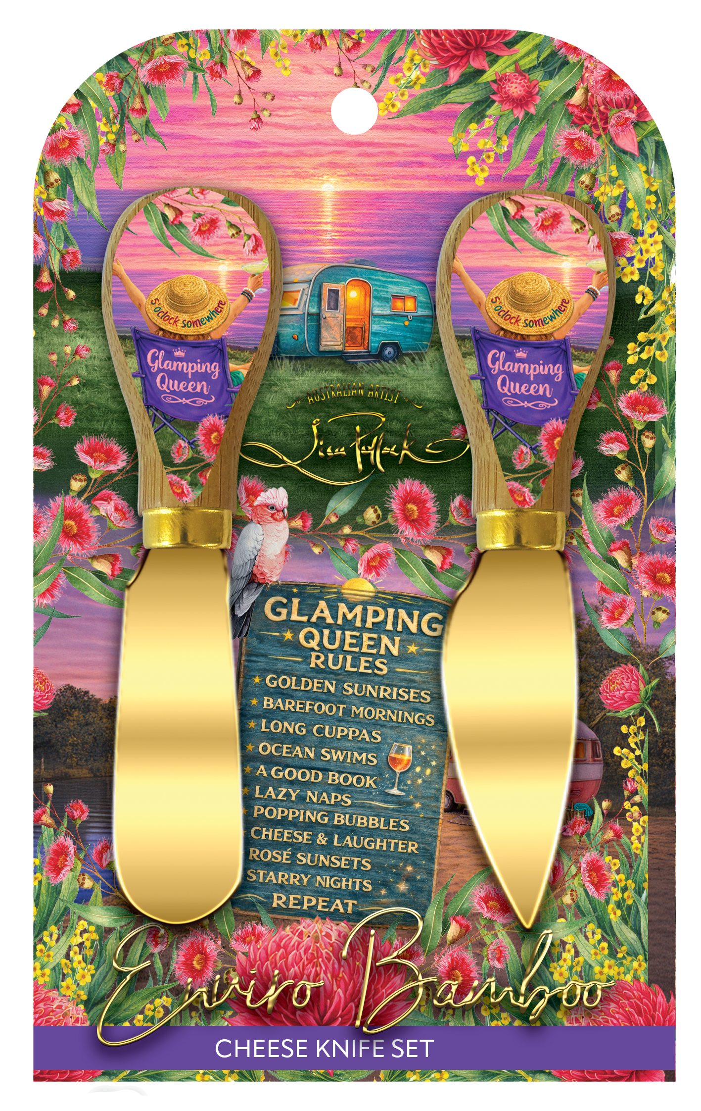Cheese Knife Set - Glamping Queen Rules