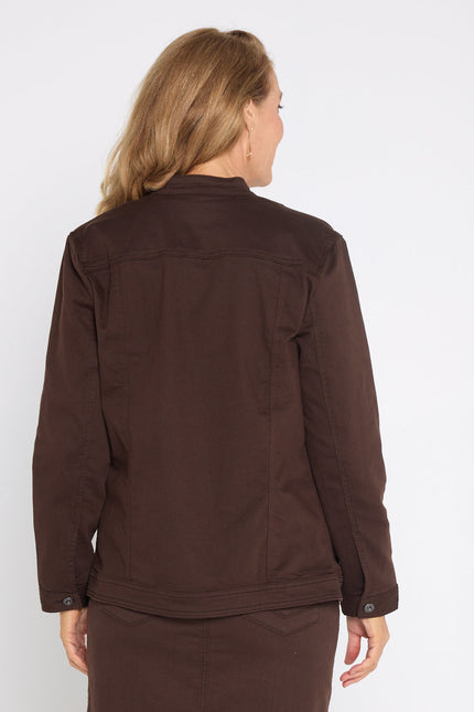 MJ Stretch Cotton Jacket - Chocolate
