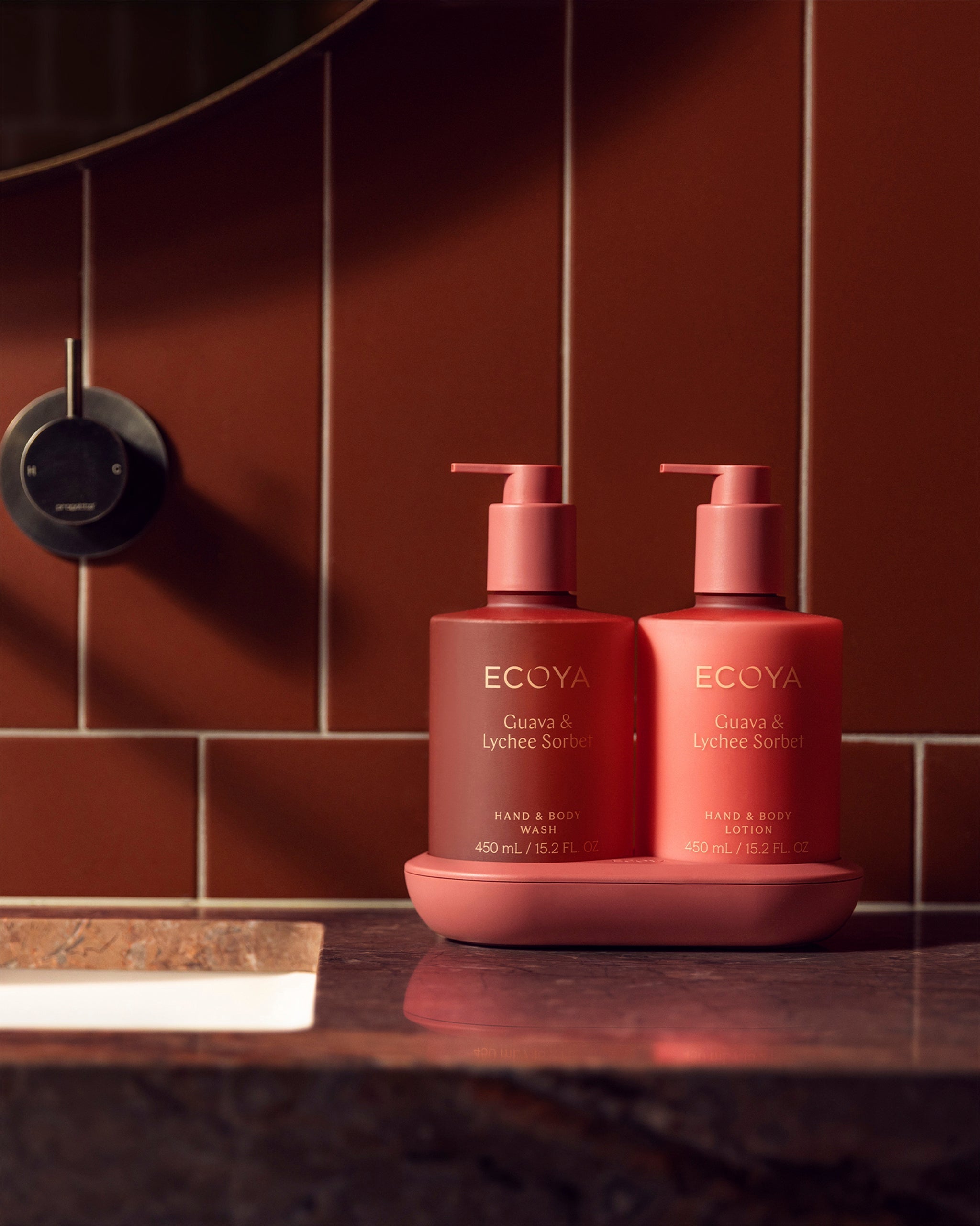 Guava & Lychee Sorbet Bathroom Edit