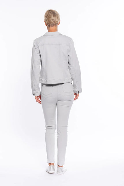 Cafe Latte Stretch Cotton Jacket - Putty