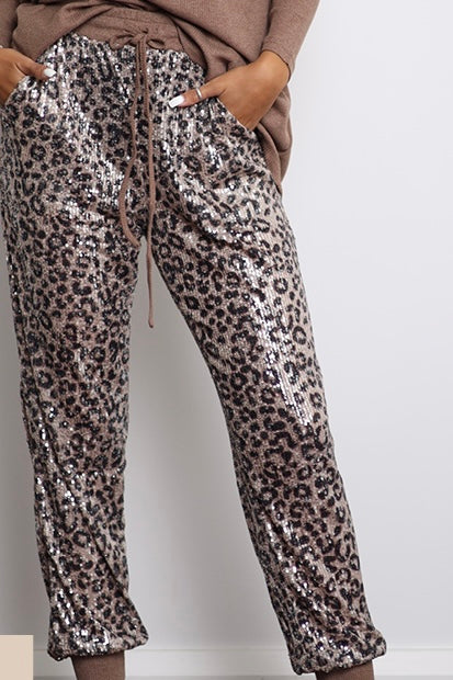 Linda Leopard Sequin Pants