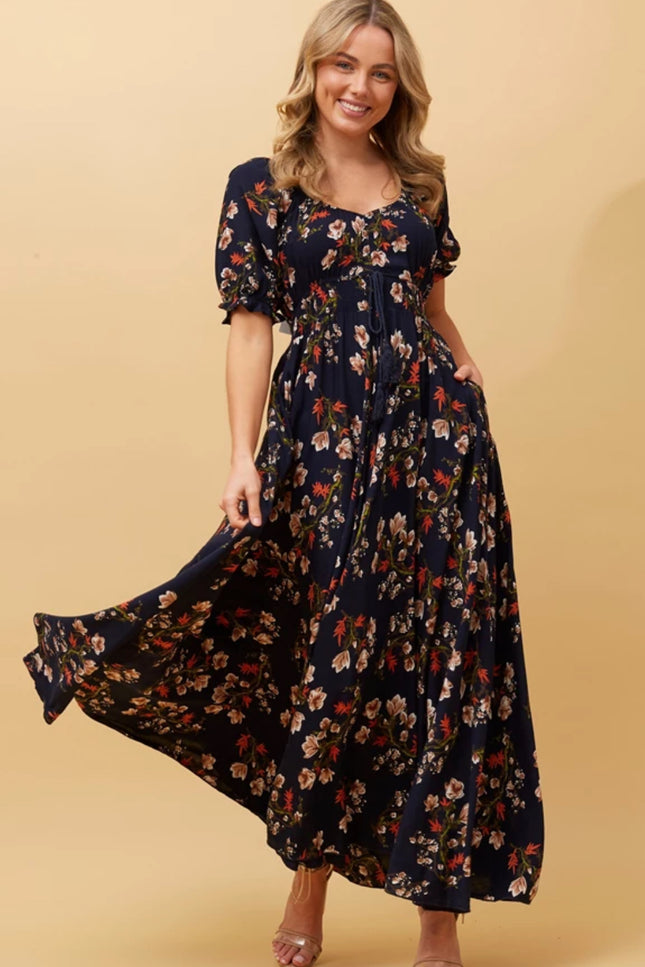 Pippa Floral Navy