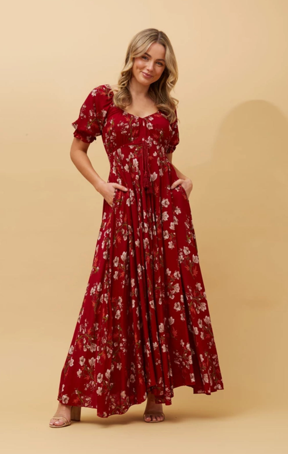 Pippa Floral Red Maxie