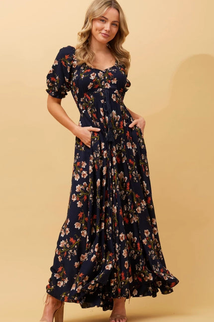 Pippa Floral Navy