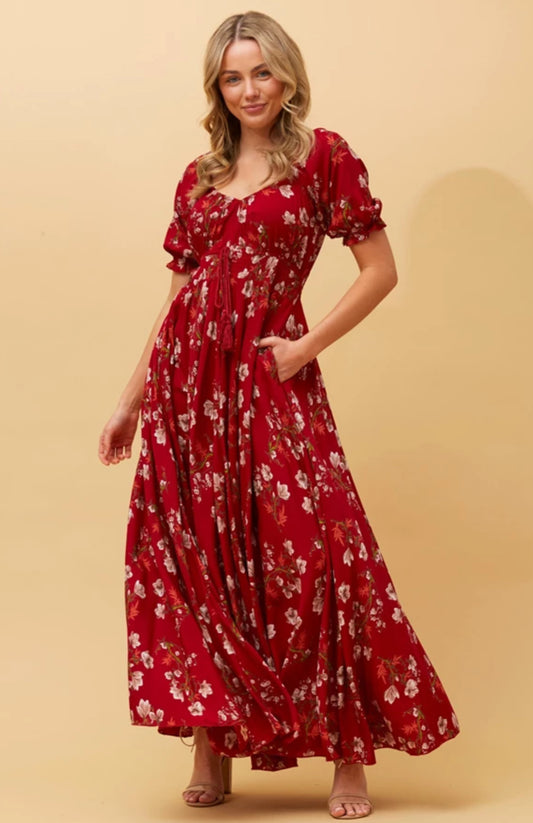 Pippa Floral Red Maxie