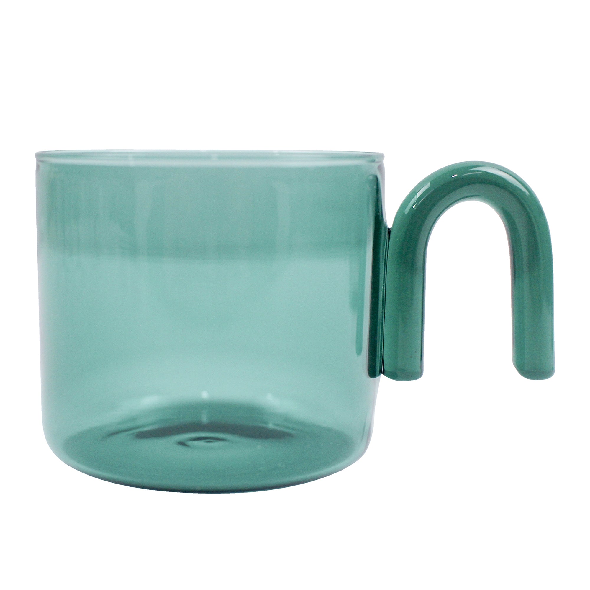 Hued Glass Cups Set of 4 | Teal (300ml)