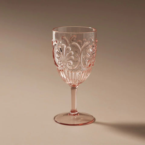 Flemington Acrylic Wine Glass- Pale Pink