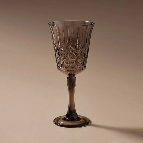 Pavilion Acrylic Wine Glass- Smoke