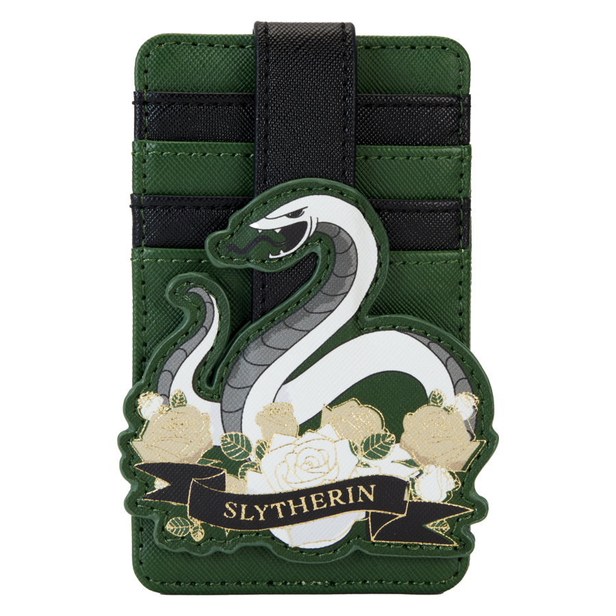 Loungefly- Harry Potter - Slytherin House Floral Tattoo Cardholder