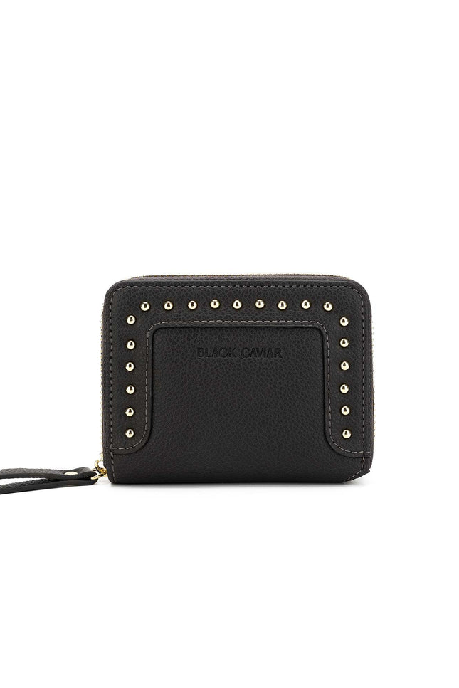 Rebel Grey Studded Wallet