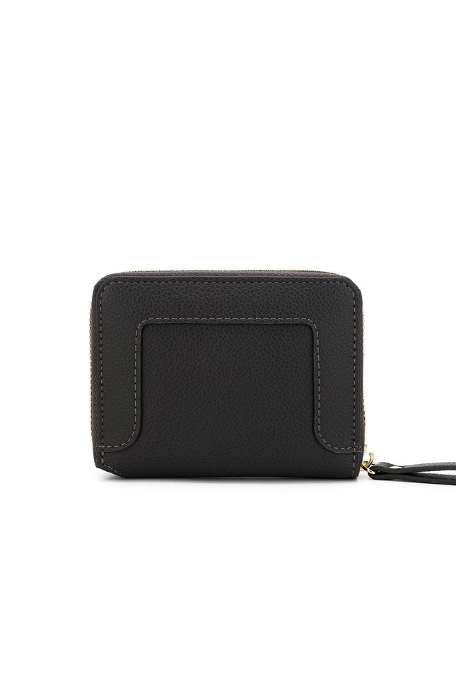 Rebel Grey Studded Wallet