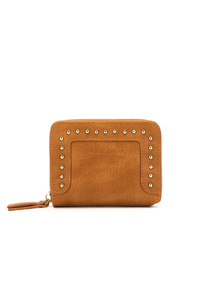 Rebel Tan Studded Wallet