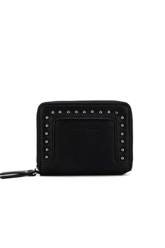 Rebel Black Studded Wallet