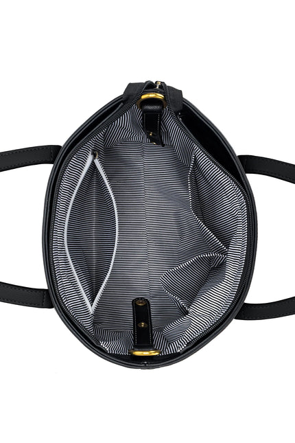 TARA FAUX LEATHER TOTE BAG