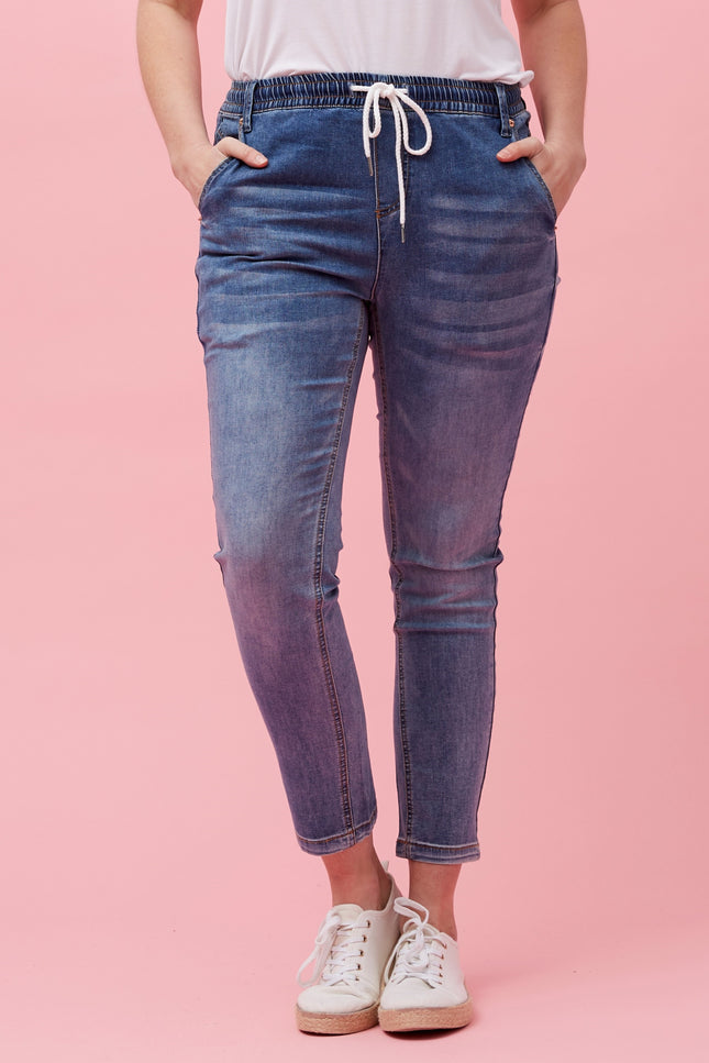 Denim Jogger Pants