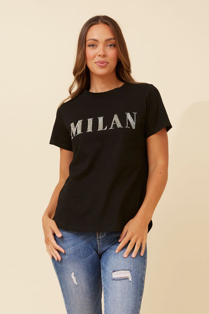 Milan Black tee