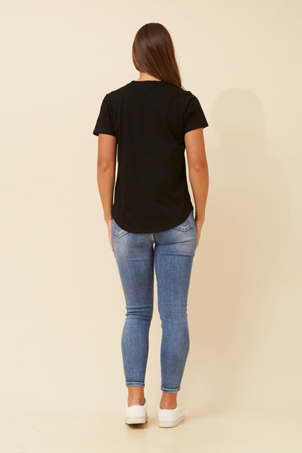 Milan Black tee
