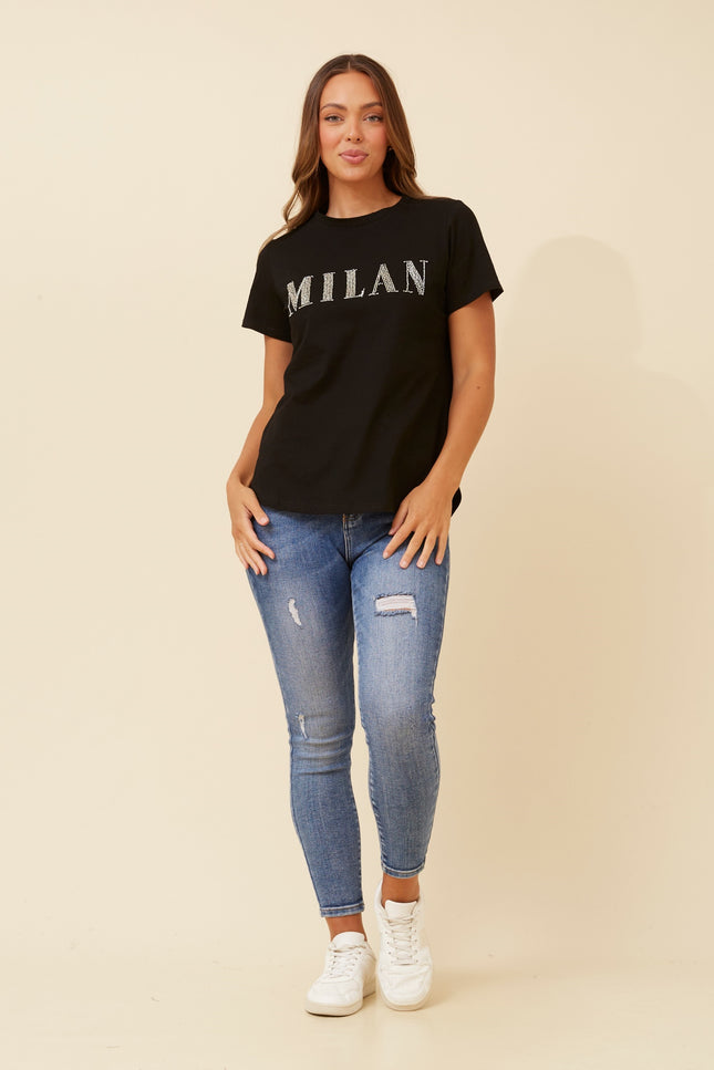 Milan Black tee