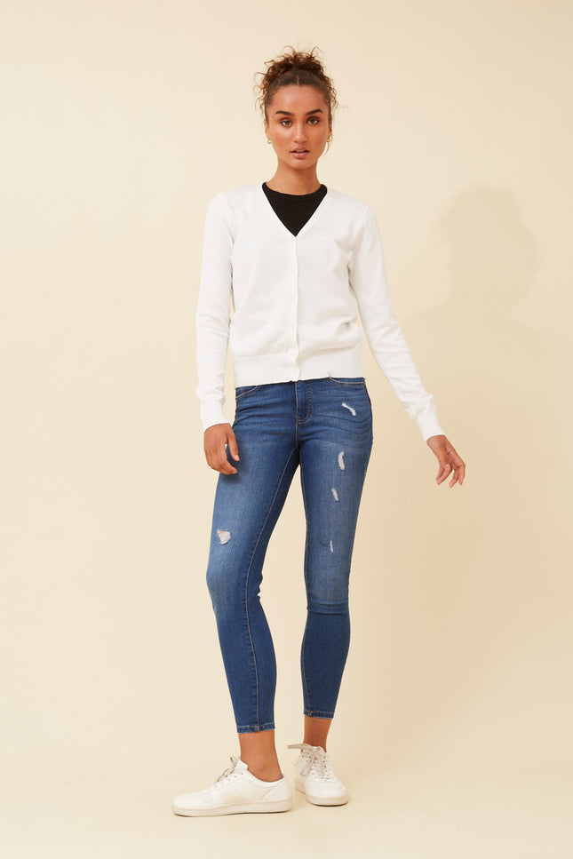 Lillian Knit Cardigan White