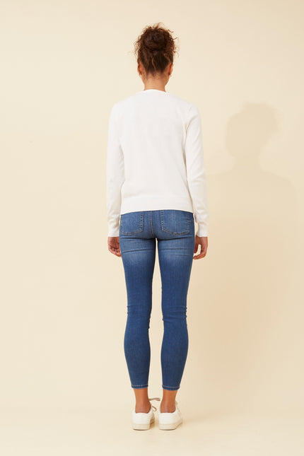 Lillian Knit Cardigan White