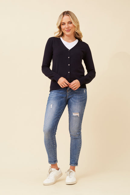 Lillian Knit Cardigan Navy