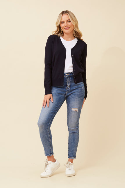 Lillian Knit Cardigan Navy
