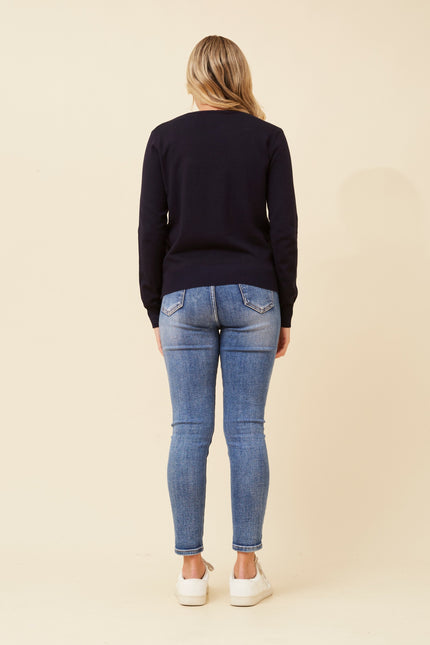 Lillian Knit Cardigan Navy