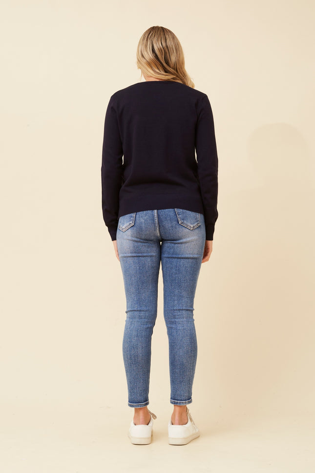 Lillian Knit Cardigan Navy