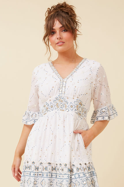 Cotton Mirror Detail Maxi